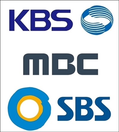 KBS, MBC, SBS 방송사 로고 