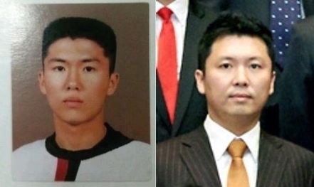 김한수 전 청와대 행정관. 사진 왼쪽은 고교시절, 오른쪽은 청와대 근무할 당시의 모습. 