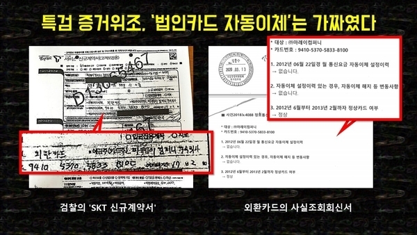 검찰과 특검, 김한수의 태블릿 관련 증거조작 증거 