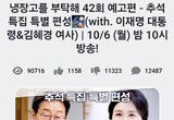 JTBC '냉장고를 부탁해' 이재명 부부 출연에, '싫어요' 1만, '좋아요' 1천