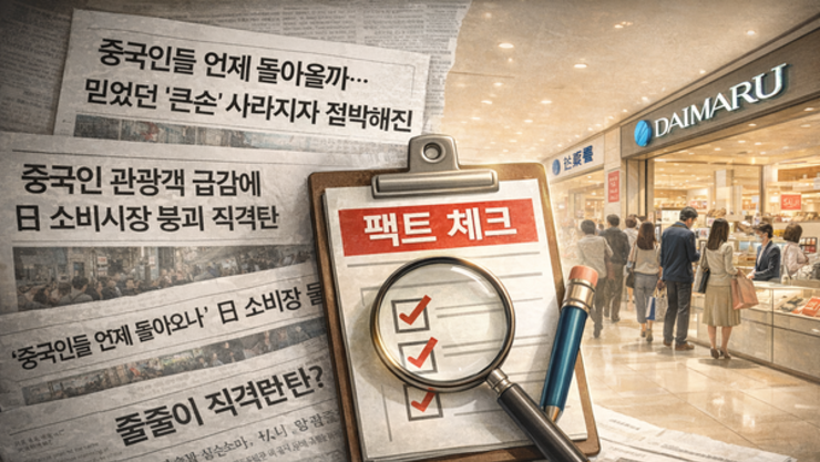 [미디어FC] ‘중국인 관광객 감소=일본 경제 직격탄’ 보도의 진실(1)