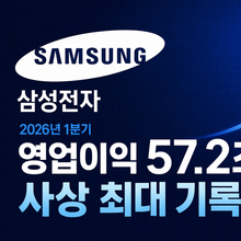 삼성전자, 2026 1Q 영업익 57조... “글로벌 1위 기업 코앞에”