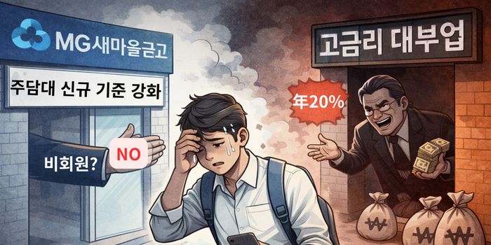 새마을금고, 비회원 주담대 신규 취급 중단... 상호금융 대출도 조이기 나서