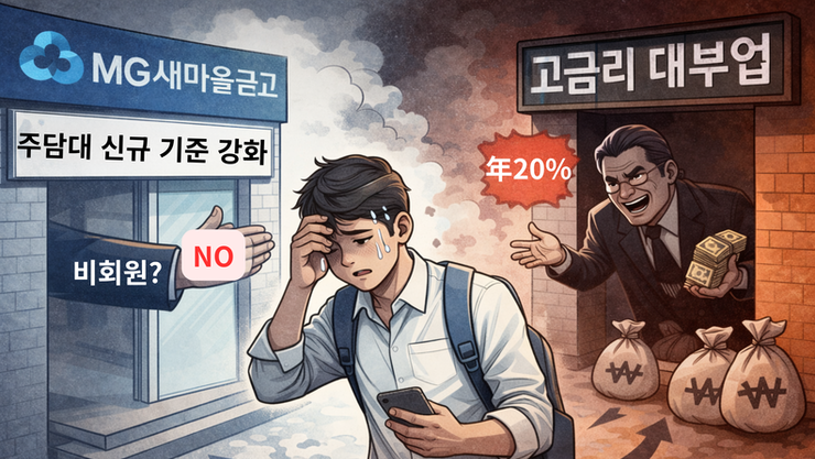 새마을금고, 비회원 주담대 신규 취급 중단... 상호금융 대출도 조이기 나서