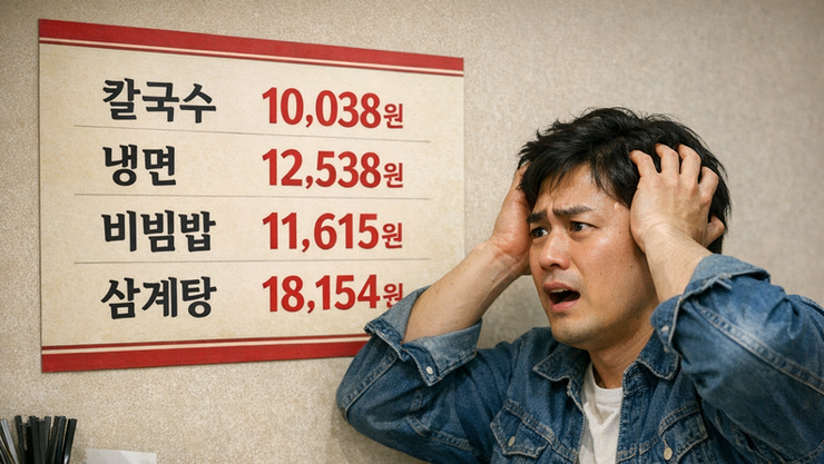“만 원으론 칼국수 못 먹는 시대”... 주요 외식 품목 오름폭 커져
