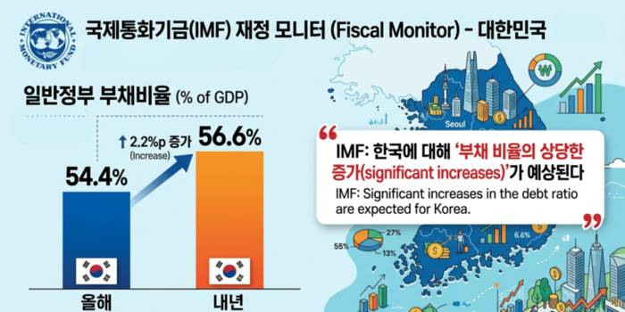 IMF “내년 韓 부채 비율 상당한 증가 예상”... 나랏빚 규모 커질 듯