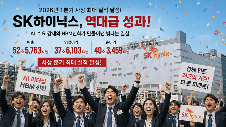 SK하이닉스, 2026 1Q 영업益 37조 돌파... 분기 사상 최대 실적 달성