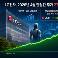 [심층분석] LG전자, 4월 간 27↑... “실적 개선·엔비디아 협업, 투자 심리 자극”