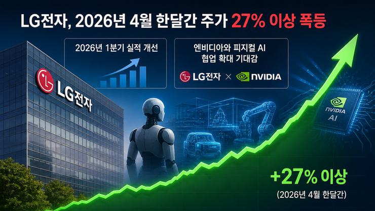 [심층분석] LG전자, 4월 간 27↑... “실적 개선·엔비디아 협업, 투자 심리 자극”