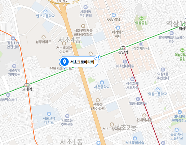  박영수 특검 사무실이 있는 교대역 서초크로바타워 12층 